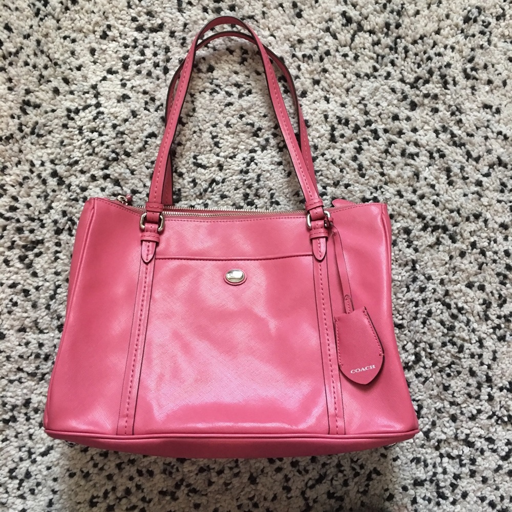Coach pink leather handbag ❤️